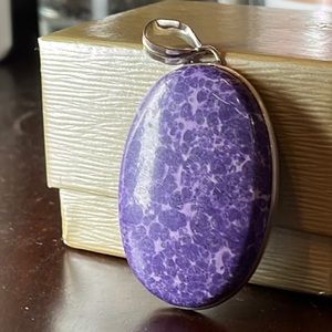 Purple Agate Pendant #69